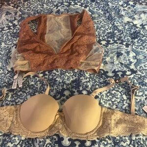 Victoria's Secret Tan and Cream Bras Intimates Collection